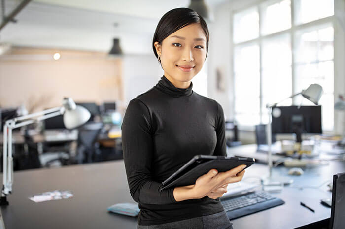 business owner with tablet business owner with tablet